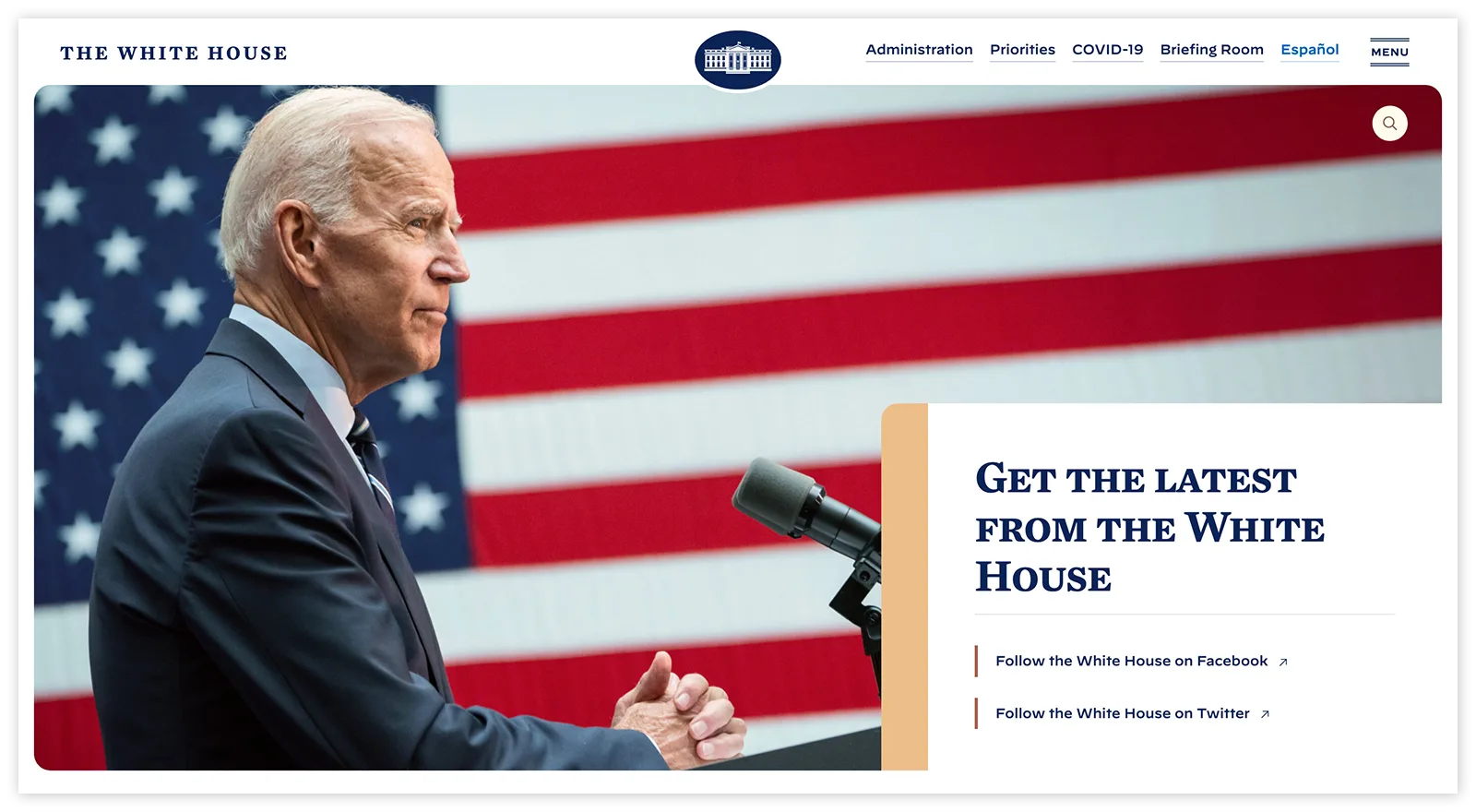 New White House Website Redesign